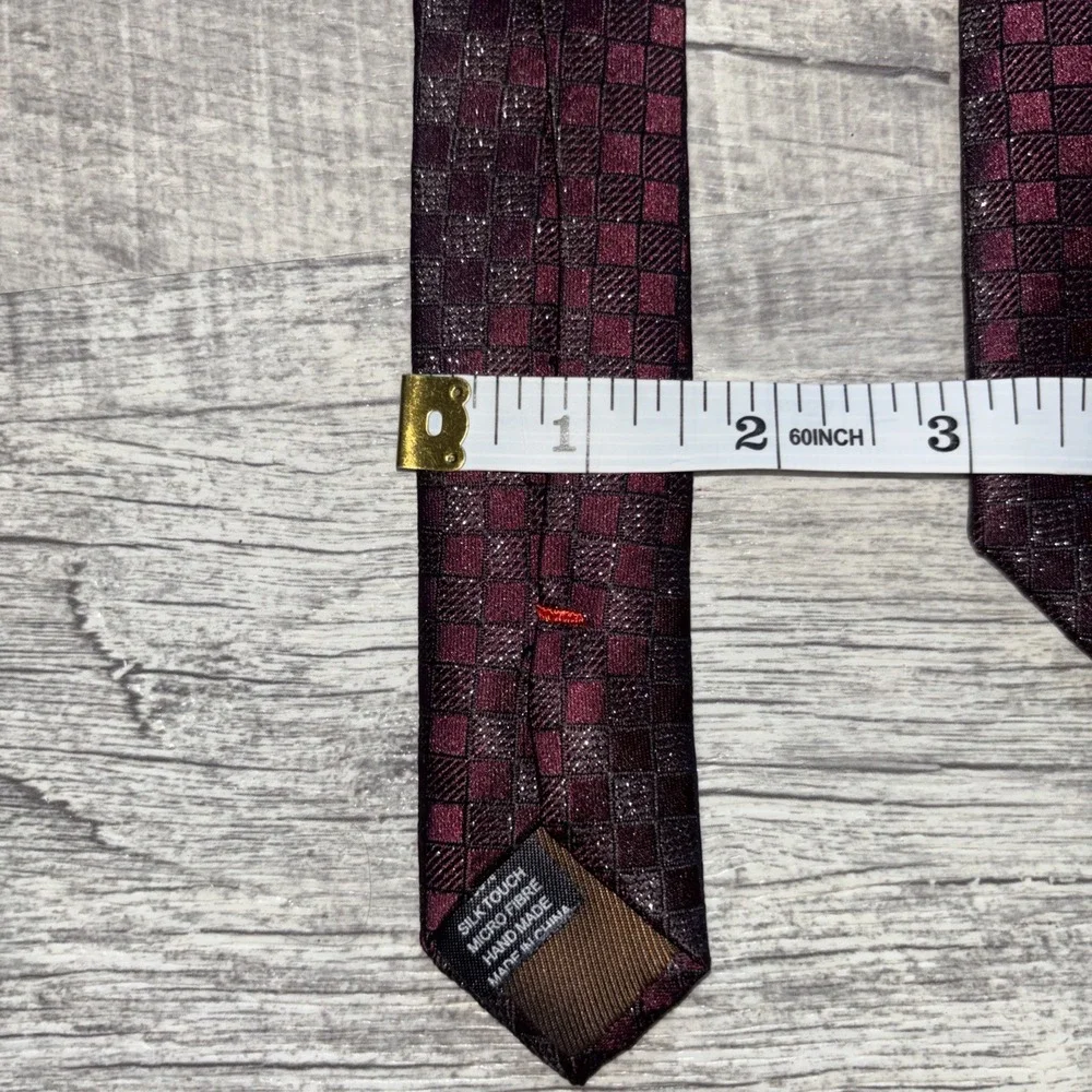 Imani Uomo Burgundy Jacquard Silk Tie